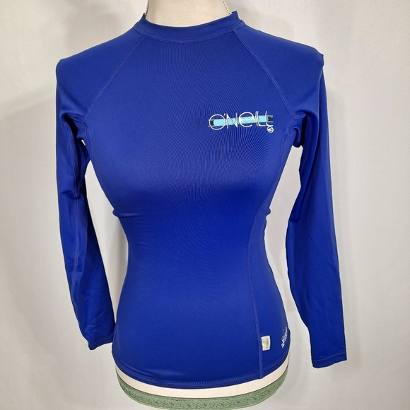 O'Neill Cobalt Blue Long Sleeve Rash Guard Shirt - Picture 1 of 8